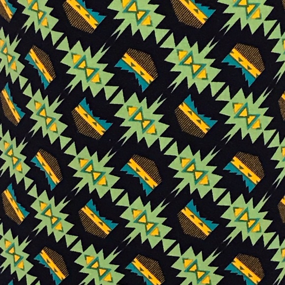 LulaRoe Carly Southwestern Pattern Dress, Green - Picture 3 of 7
